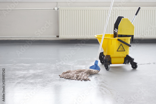 Fotografie Mop and bucket, janitorial service.
