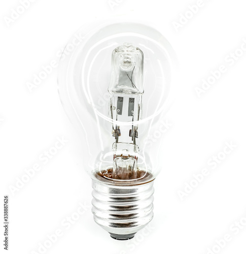 Obraz na płótnie halogen light bulb on a white background
