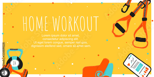 Template poster home workout