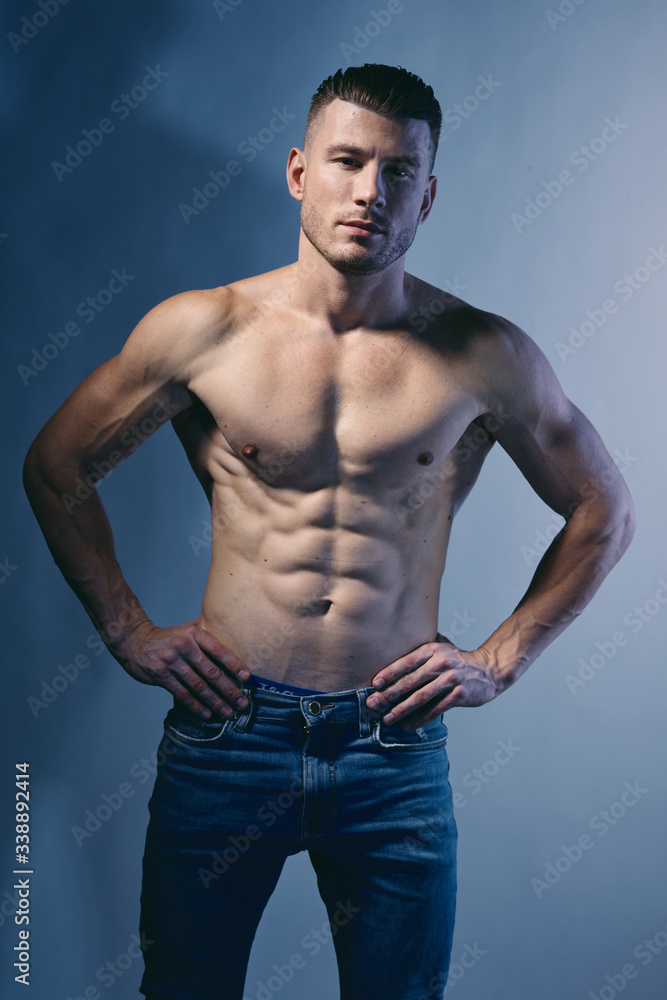 Fototapeta premium muscular young man posing