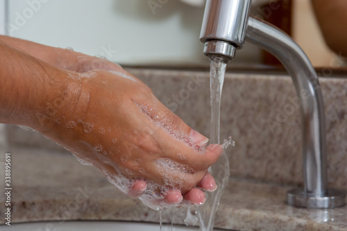 washing hands with soap for hygiene and health care to prevent covid19 corona virus 2