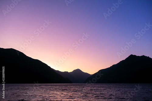 Sunrise, Doubtful Sound, South Island, New Zealand