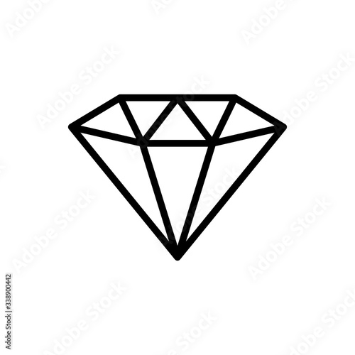 Diamond line icon