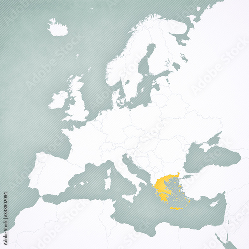 Map of Europe - Greece