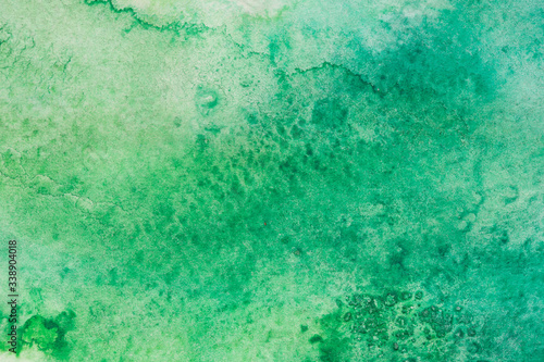 Obraz na płótnie green watercolor background, watercolor texture w salonie