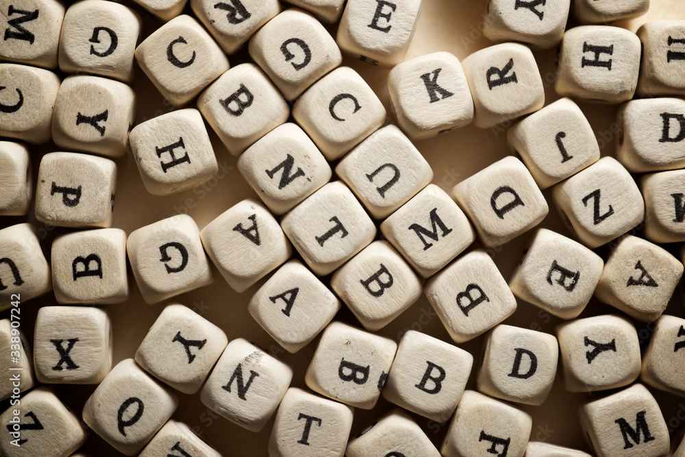 Letter cubes view Letter cubes view