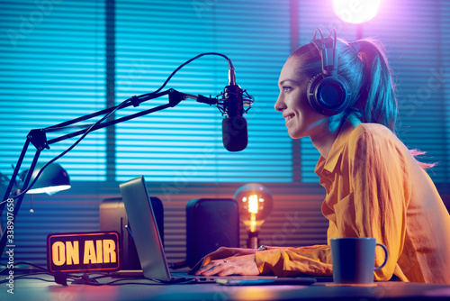 Radio broadcasting on air photo