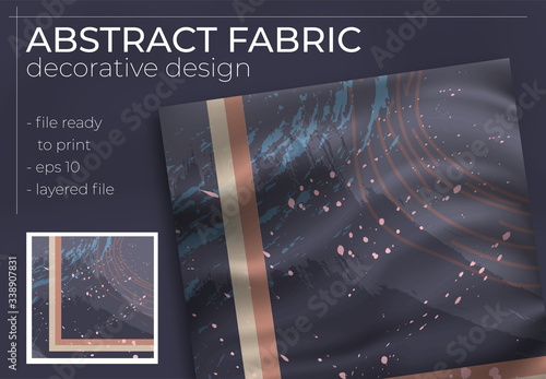 abstract silk scarf creative hijab design with realistic mock up