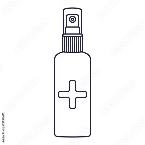 Anti-Bacterial Sanitizer Spray. Spray bottle icon. Alcohol spray. Household Chemicals. Infection control concept, Coronavirus, 2019-nCoV, flu, virus. Flat vector illustration