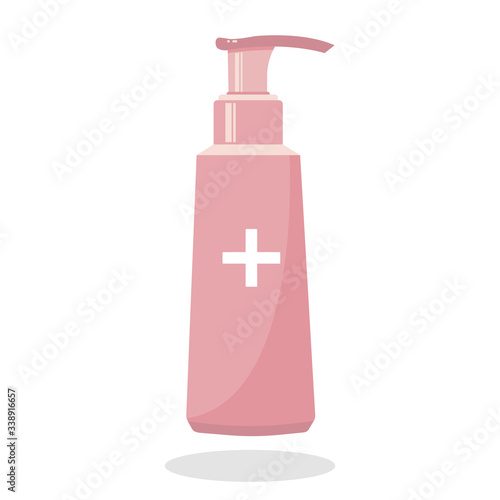 Anti-Bacterial Sanitizer Spray. Spray bottle icon. Alcohol spray. Household Chemicals. Infection control concept, Coronavirus, 2019-nCoV, flu, virus. Flat vector illustration
