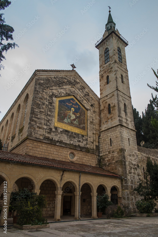 Church of the Visitation where the Virgin Mary visited her cousin Elisabeth and Zacharias and where she recited the Magnificat, in Ein Kerem near Jerusalem.