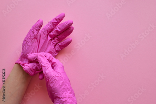 Coronavirus corona virus prevention face mask, hand sanitizer gel for hand hygiene spread.