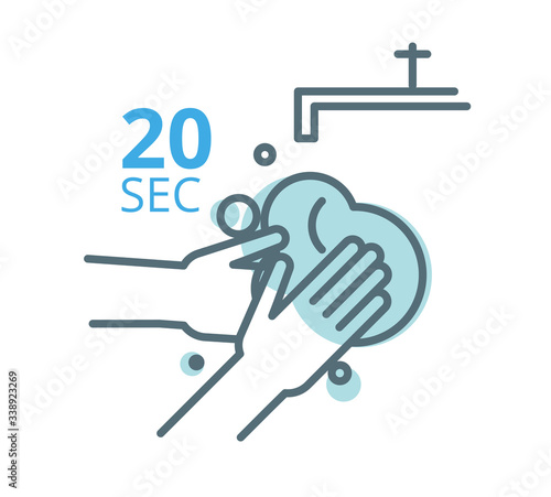 Hygiene - Handwash - 20 Seconds - Stock Icon