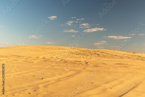 Sand waves in the desert. Sand texture. Kharkov  Ukraine. Ukrainian nature. Desert landscape.