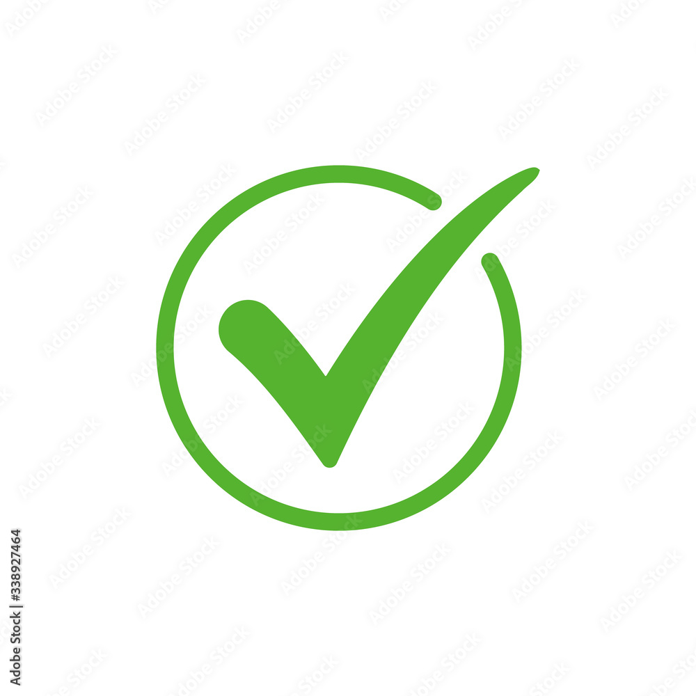 Green check mark icon vector design Green check mark icon vector design