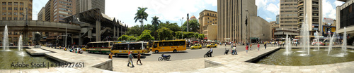 Medellin, Antioquia, Colombia. August 21, 2009: Panoramic of Berrio Park, Medellín Center photo