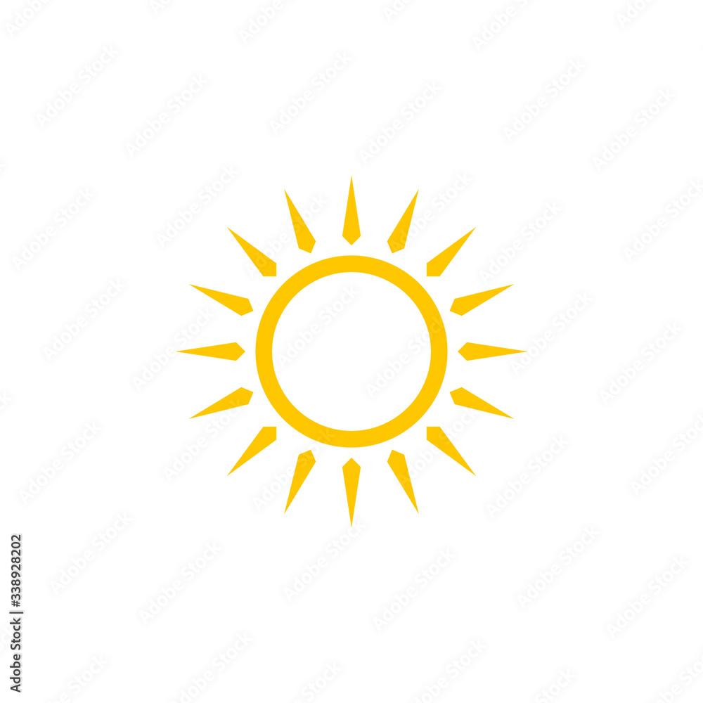Sun icon, summer symbol vector design Sun icon, summer symbol vector design