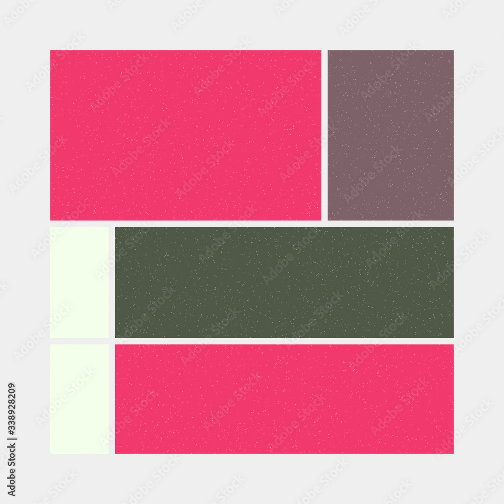 Naklejka premium Mondrian style art colorful logo design illustration