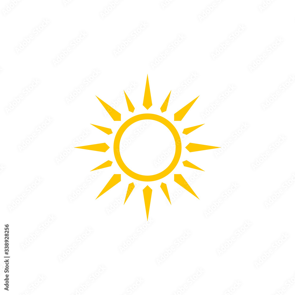 Sun icon, summer symbol vector design Sun icon, summer symbol vector design
