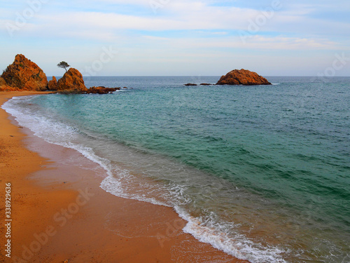 View of the Mar Menuda beach in Tossa de Mar, Spain photo