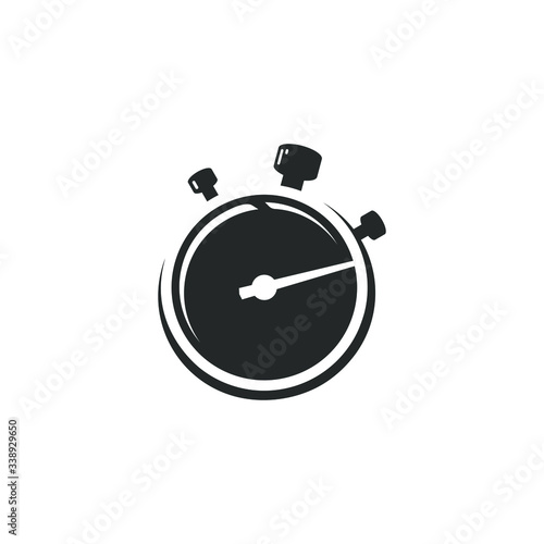 Stopwatch vector flat isolated image.