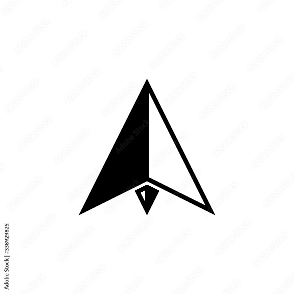 Compass icon flat vector design Compass icon flat vector design