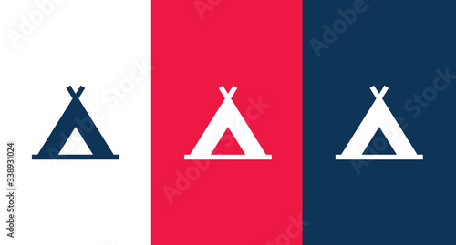 Campground icon illustration isolated vector sign symbol