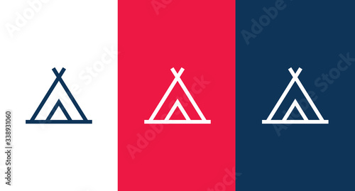 Campground icon illustration isolated vector sign symbol