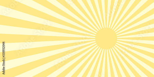 Vector comic book background with sunburst pattern in retro pop art style.