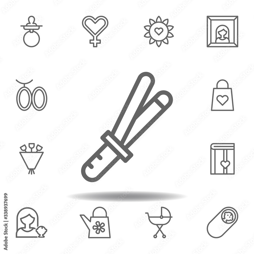 mothers day hair curler outline icon. set of mothers day illustration icon. Signs and symbols can be used for web, logo, mobile app, UI, UX on white background mothers day hair curler outline icon. set of mothers day illustration icon. Signs and symbols can be used for web, logo, mobile app, UI, UX on white background