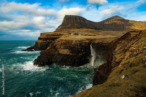 Windy day Gasadalur waterfall