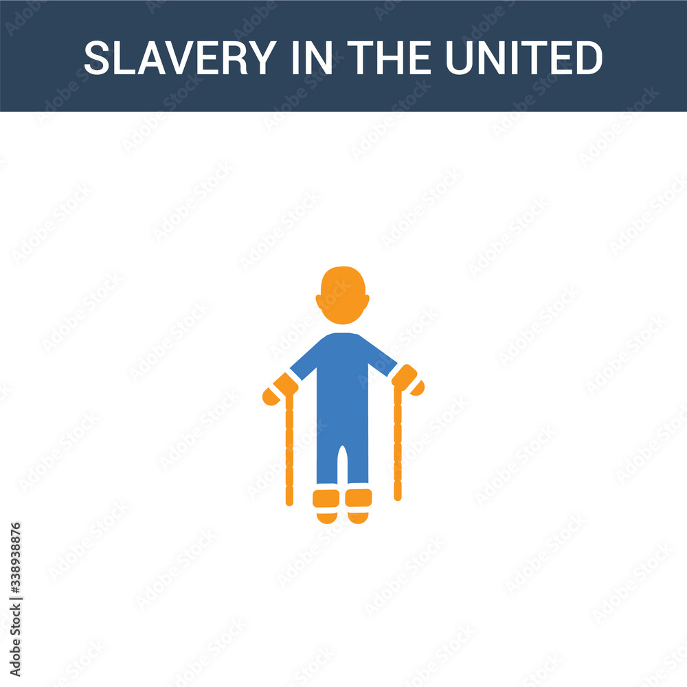 two colored slavery in the united states concept vector icon. 2 color slavery in the united states vector illustration. isolated blue and orange eps icon on white background. two colored slavery in the united states concept vector icon. 2 color slavery in the united states vector illustration. isolated blue and orange eps icon on white background.