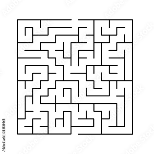 15 x 15 square vector maze with no solution
