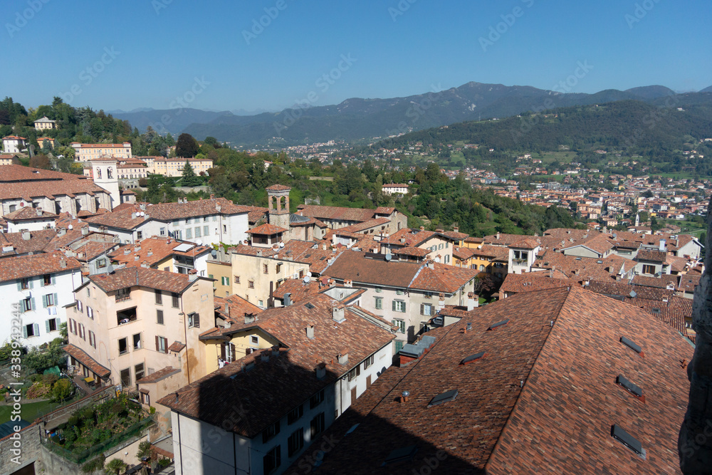 Cityscape of Bergamo, Italy