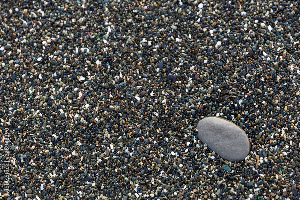 one is not like everyone else. conceptual photo of wet sea shallow pebbles one is not like everyone else. conceptual photo of wet sea shallow pebbles