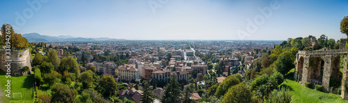 Panorama of the city of Bergamo, Italy