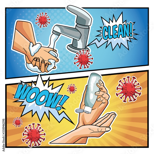 prevention methods covid19 pandemics icons