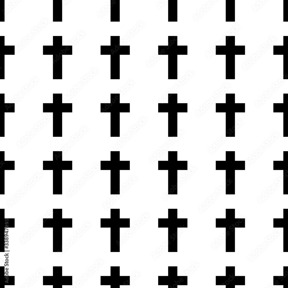 Religious cross seamless pattern. Vector illustration. Eps 10