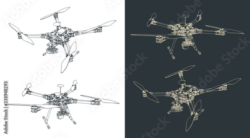 Quadrocopter scout illustrations