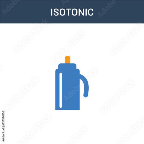 two colored Isotonic concept vector icon. 2 color Isotonic vector illustration. isolated blue and orange eps icon on white background.