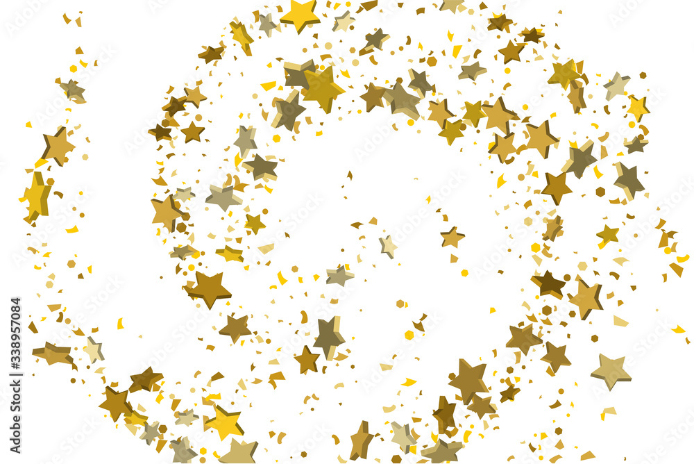 Gold volumetric star-confetti Gold volumetric star-confetti