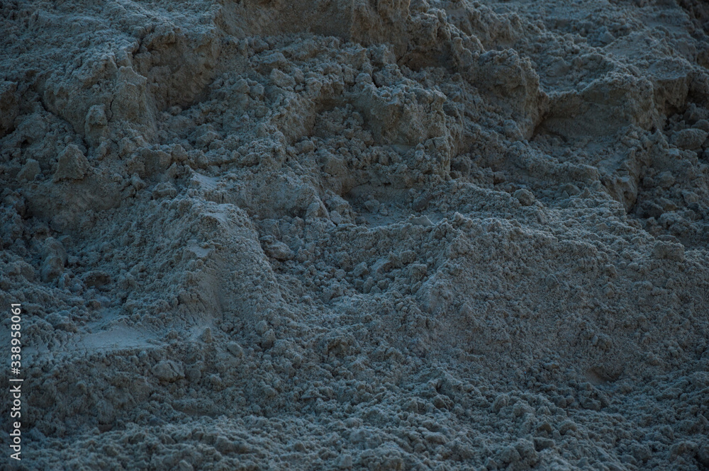 texture of wet sand close up
