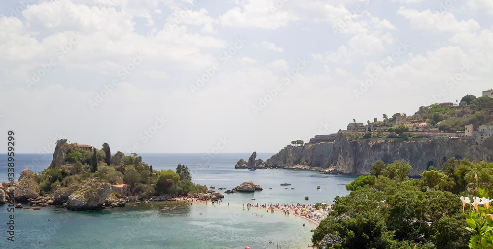 Mediterranean coastline in the summertime.