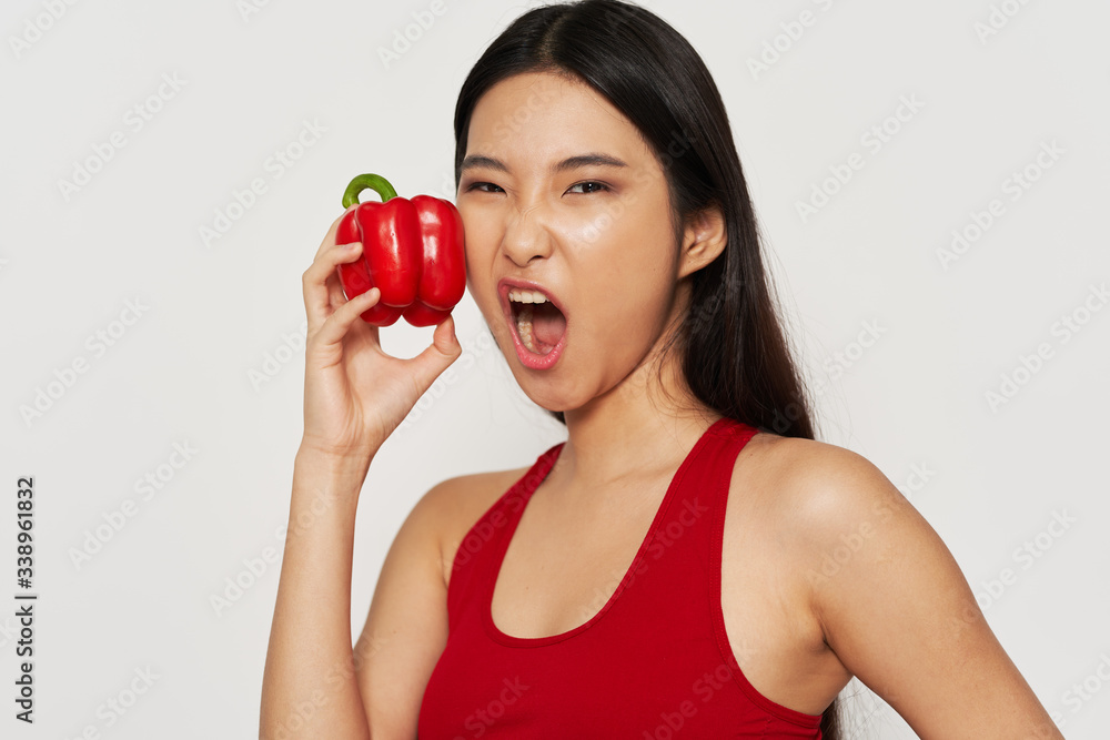 Athletic woman slim figure vegetables healthy nutrition Athletic woman slim figure vegetables healthy nutrition