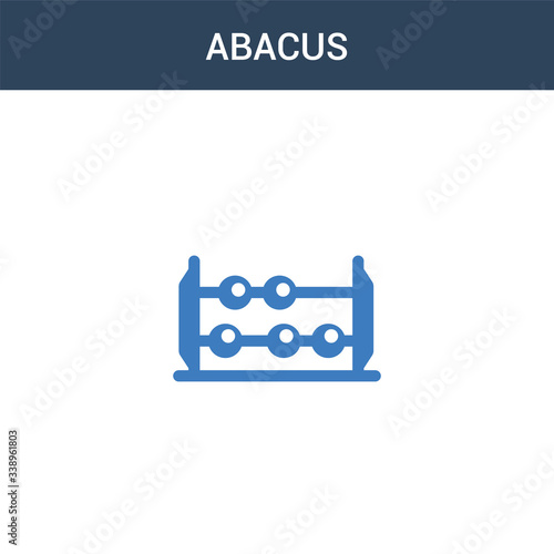two colored Abacus concept vector icon. 2 color Abacus vector illustration. isolated blue and orange eps icon on white background.