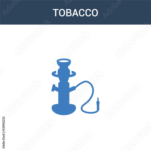 two colored Tobacco concept vector icon. 2 color Tobacco vector illustration. isolated blue and orange eps icon on white background.