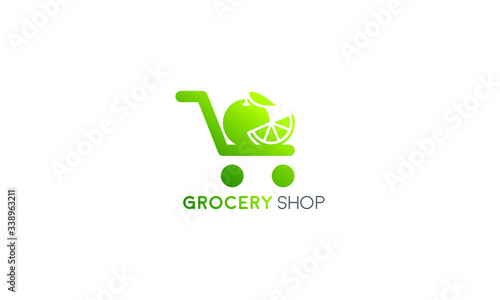 grocery logo design vector 