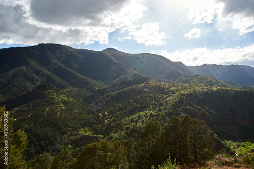 mountain landscape with clouds