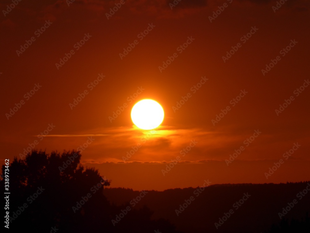Sonnenuntergang in Hanerau-Hademarschen 