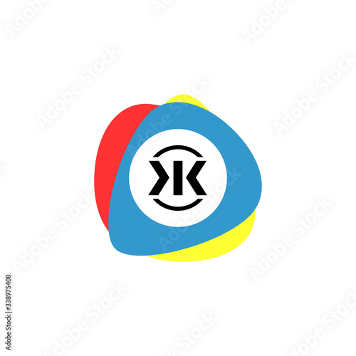 logo design about bass guitar player with bass illustration in vector